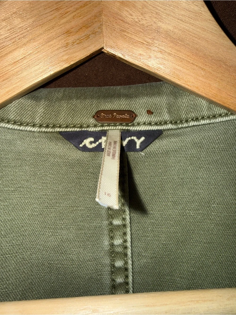 Free People Denim Romper olive